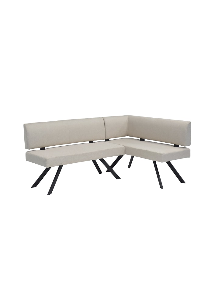 Eckbank TORONTO in taupe - 182 x 128, H 85 cm