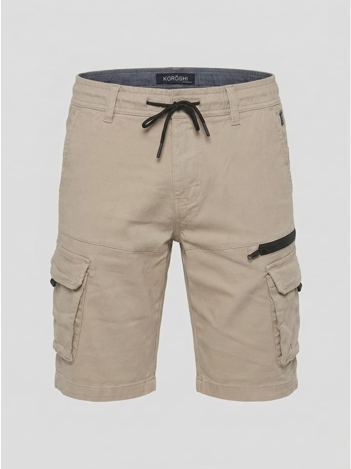 Kurze relax technische jogger cargo in grau