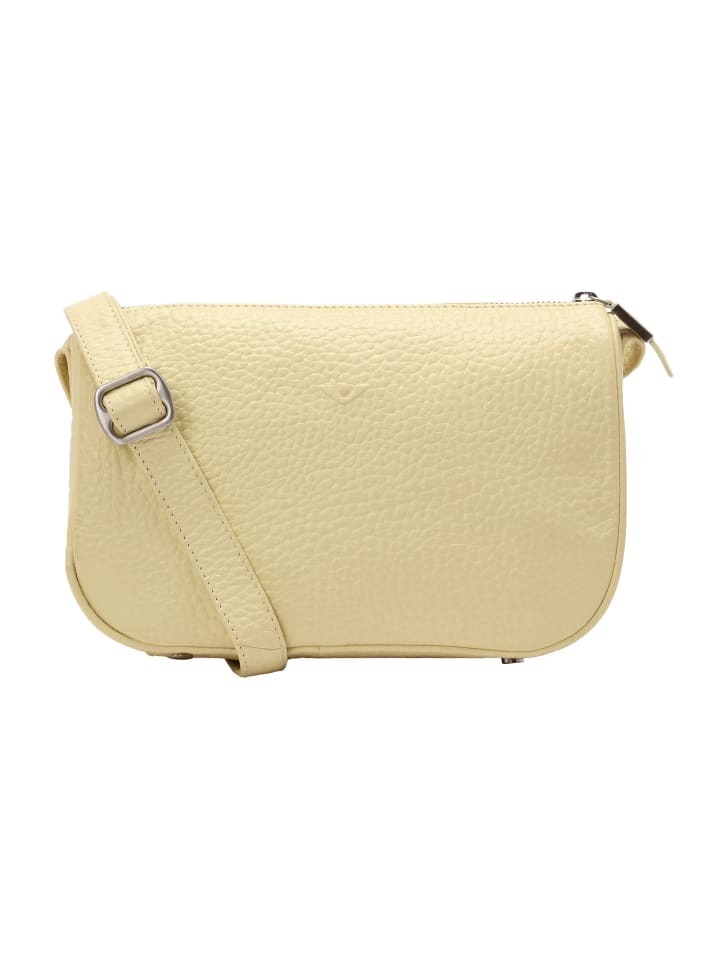 Hirsch Schultertasche Leder 26.5 cm vanilla