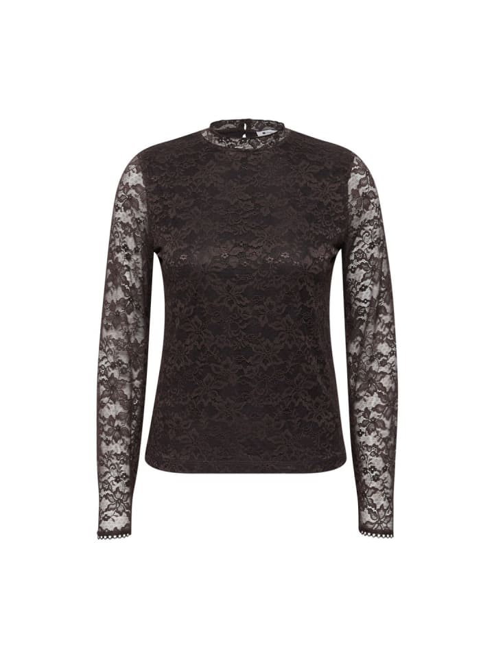 Langarmshirt in Black Coffee