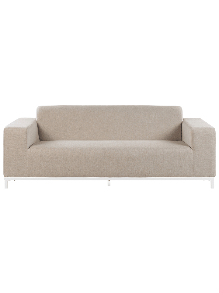 Gartensofa ROVIGO in Beige/Weiß - (W) 186 x (H) 68 x (L) 84 cm