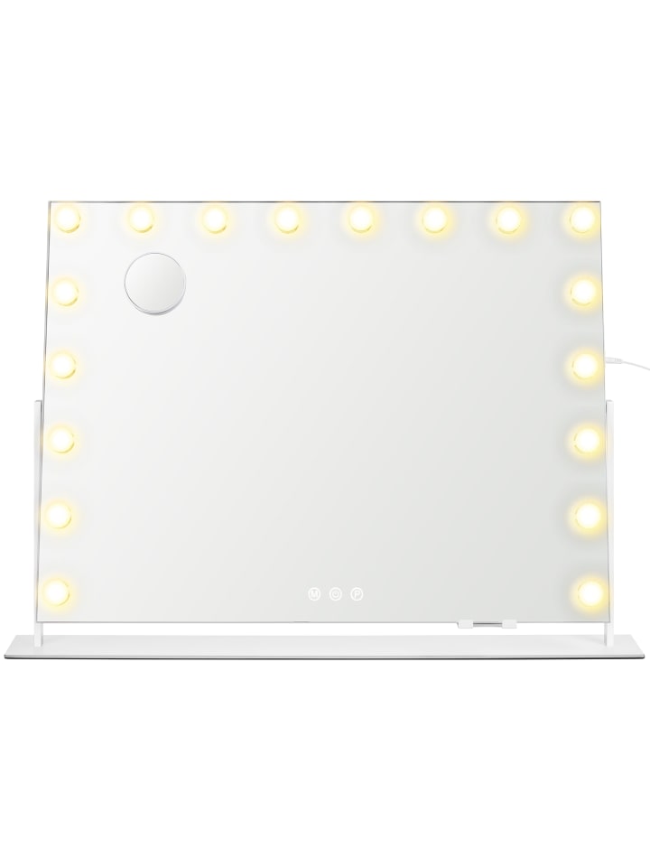Schminkspiegel Berit in Weiß - (B)90 x (H)65 x (T)12 cm