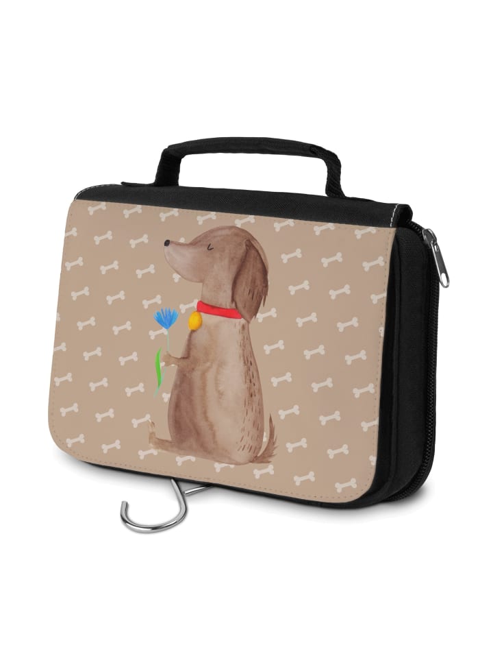 Kulturtäschchen Hund Blume ohne Spruch in Hundeglück