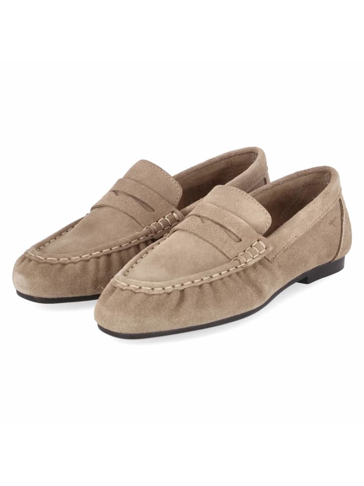 Mokassins in taupe
