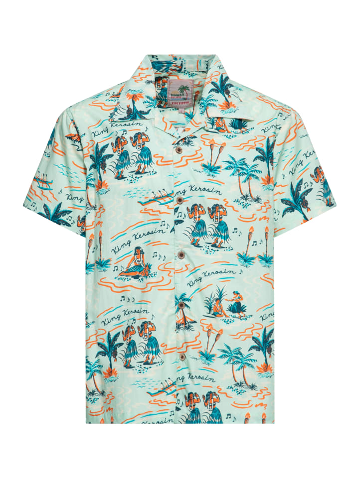 King Kerosin Hawaiihemd Hula Hawaii in mint
