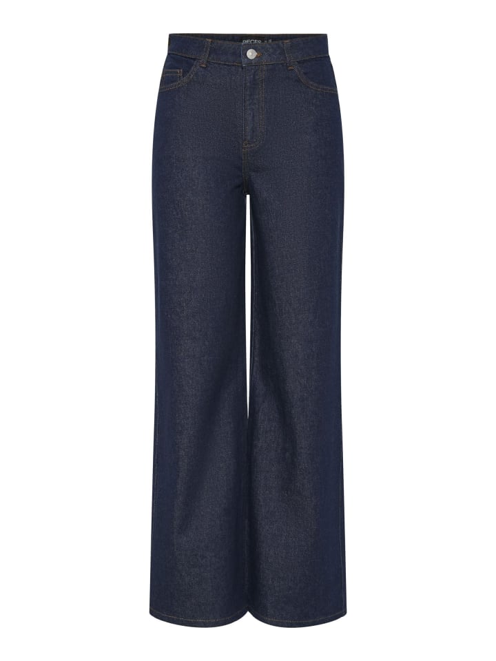 Wide Fit Jeans in Dark Blue Denim