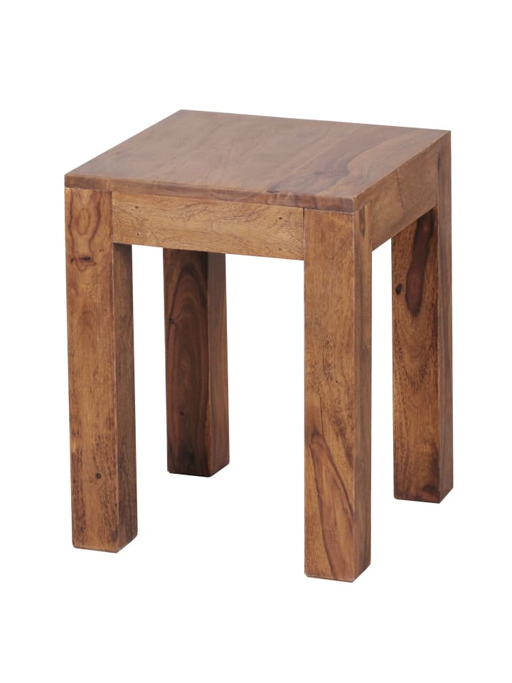 Beistelltisch in Braun / Sheesham / 35x35x45