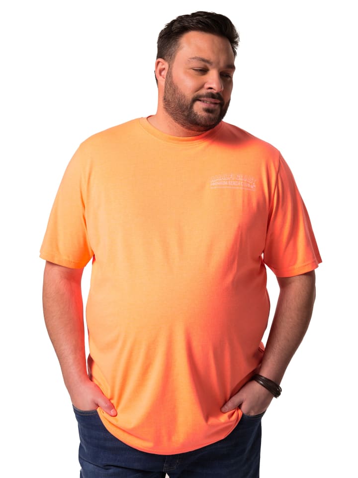 Kurzarm T-Shirt in hibiskuspink