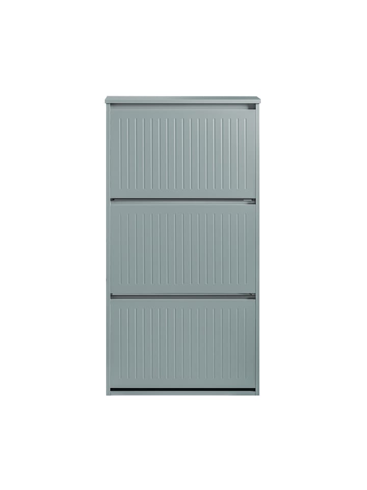 Schuhschrank in Matte Salbeigrau - (W) 25 x (H) 120 x (L) 60 cm