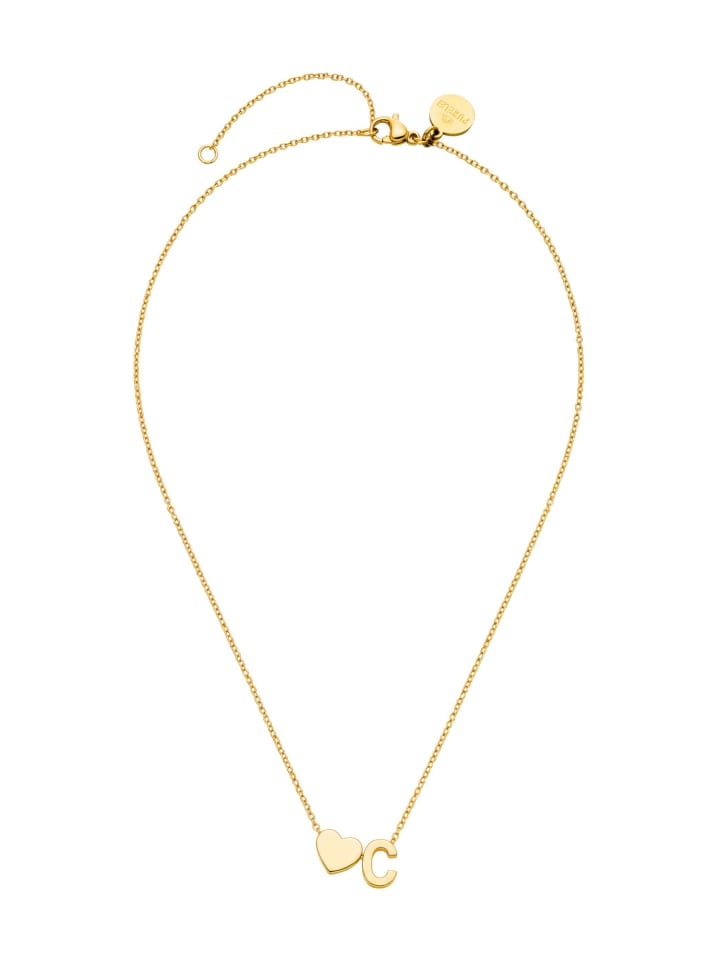 Kette Letter Heart C Gold