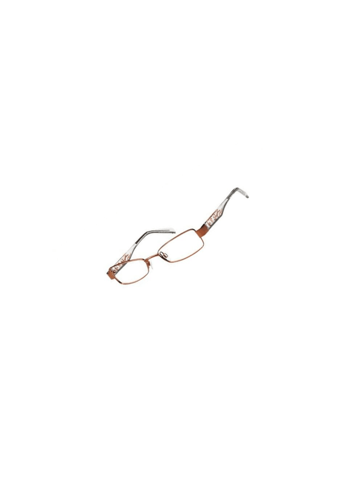 Fossil Brillengestell aus Metall in Orange