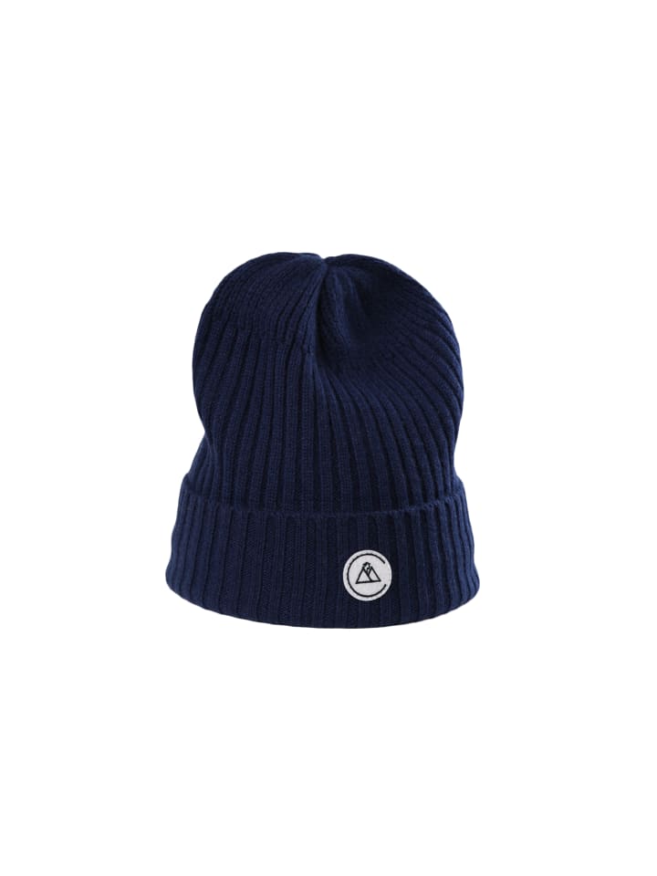 Bio Fine Rib Mütze in Marine Blau