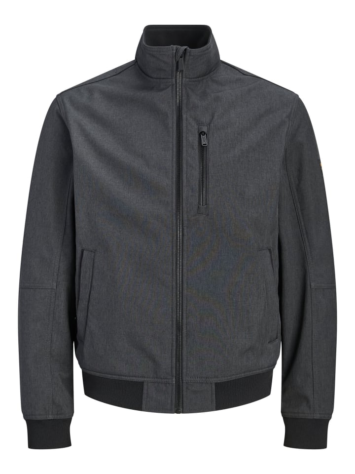 Softshell Jacke in Dark Grey Melange