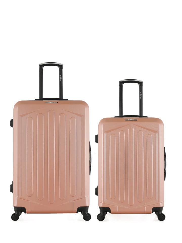 2 tlg. Kofferset HAGEN in Rosa (95L/64L)