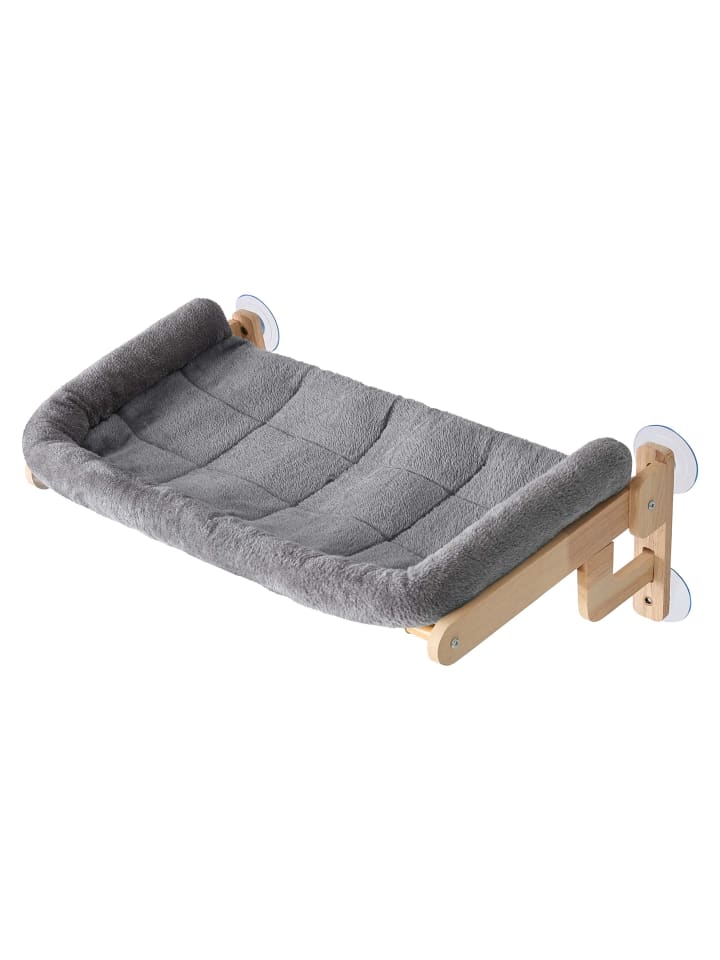 Katzenbett in Grau/ Natur - (B)69 x (H)26,5 x (T)40,5 cm