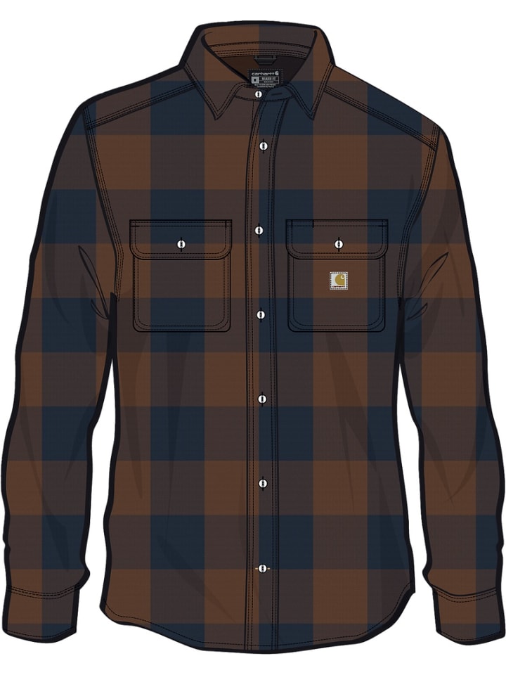 Hemd "Long Plaid 107013" in Rot