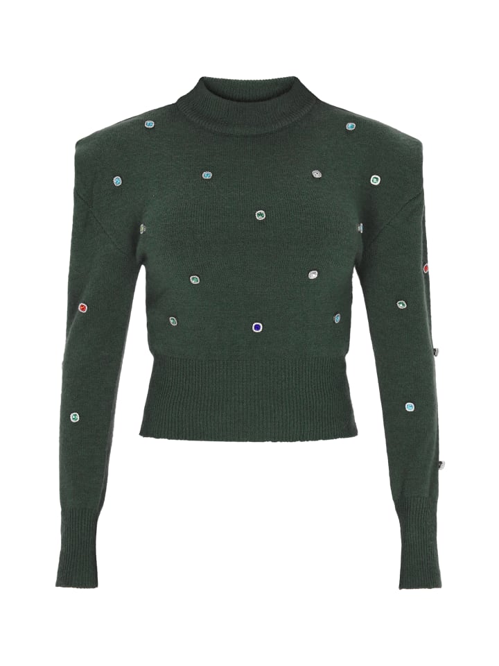 Damen Pullover in Dunkelgrün