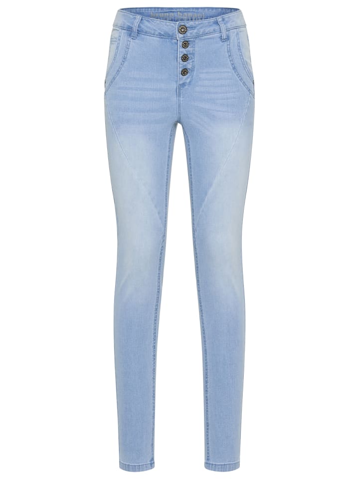 Skinny-fit-Jeans in hellblau used