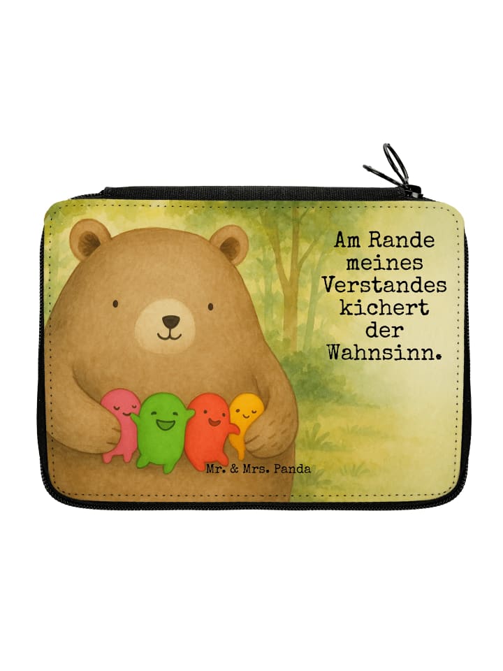 Menschrmäppchen Bär Gefühl Design mit Spruch in Weiß
