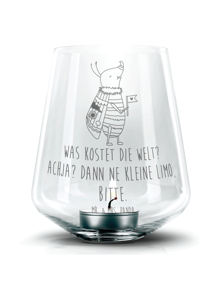 Kerzenständer Nachtfalter Fähnchen mit Spruch in Transparent
