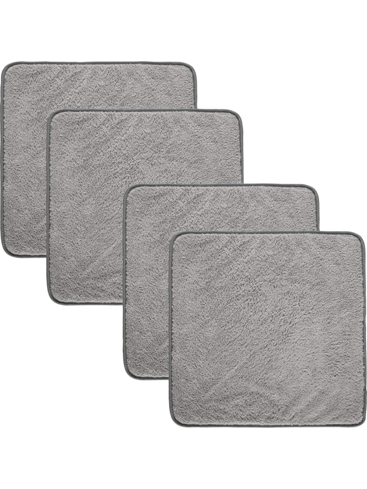 Microfasertuch 4er-Pack in grau