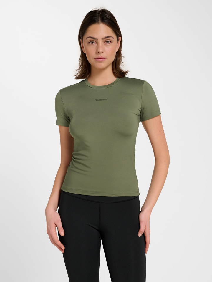 T-Shirt Hmlfast Multisport Damen in DEEP LICHEN GREEN