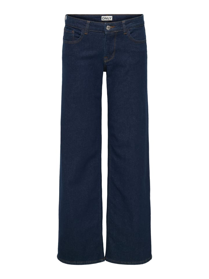Jeans mit weitem Bein in Dark Blue Denim