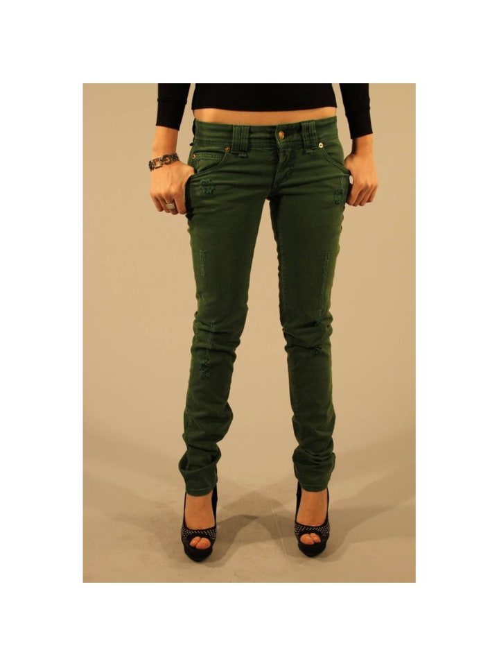 Grün Baumwolle Damen Jeans