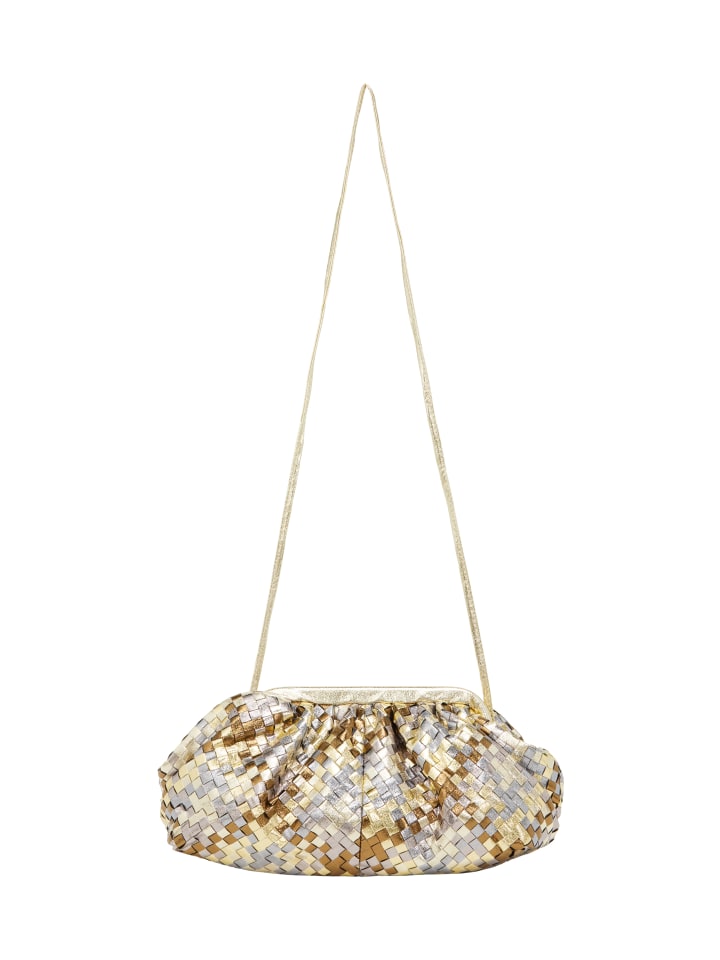Women Clutch in Gold Yellow