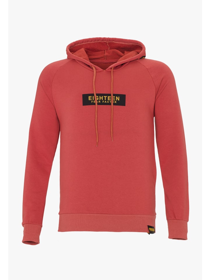 Herren Kapuzenpullover in Ziegelrot