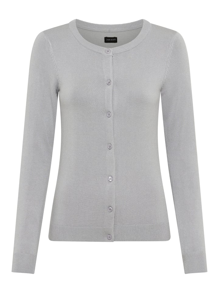 Strickjacke in grau melange