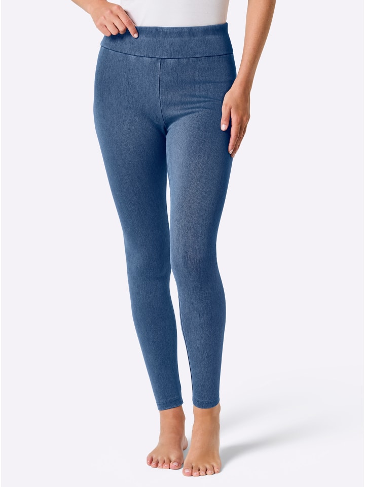 Leggings in mittelblau