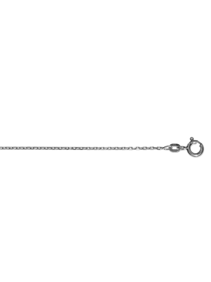 Halskette Rundankerkette aus 333 Weißgold Ø 1,30 mm in silber