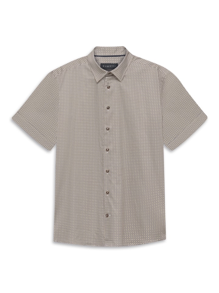 Kurzarm-Hemd in 40-beige