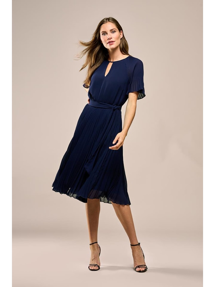 Haily Faltenkleid Marineblau