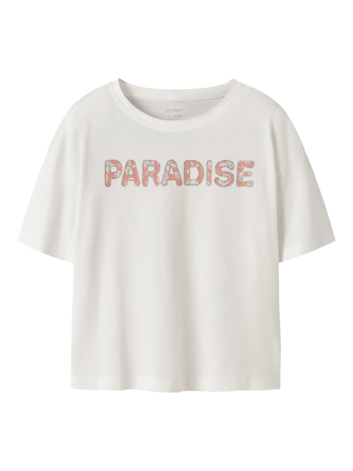 Bedrucktes Rundhals T-Shirt Nkfvonaya in cloud dancer