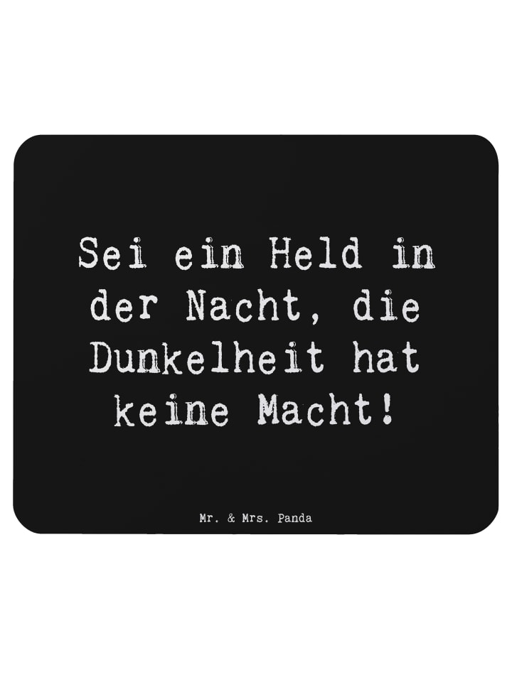 PC Mausunterlage Spruch Angst vor Dunkelheit üb... in Schwarz