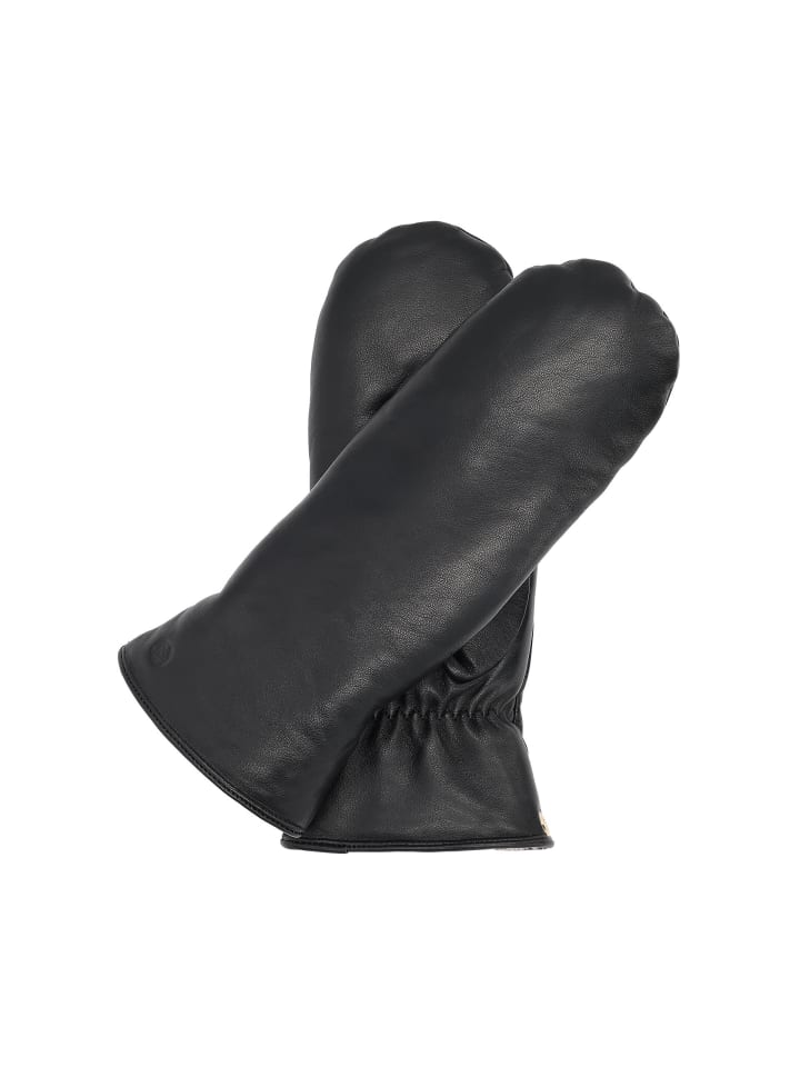 Handschuhe (Echt-Leder) in Schwarz