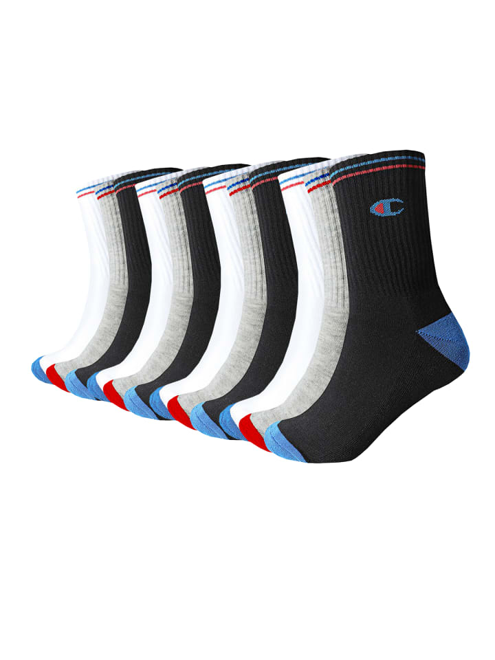 Socken Crew Socks 12 Paar in schwarz - weiß - grau