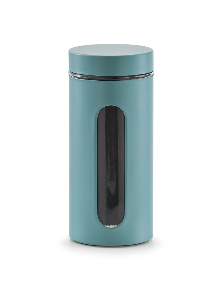 Glasbehälter für Schüttgüter, 1200 ml in Blau, Ø 10 cm