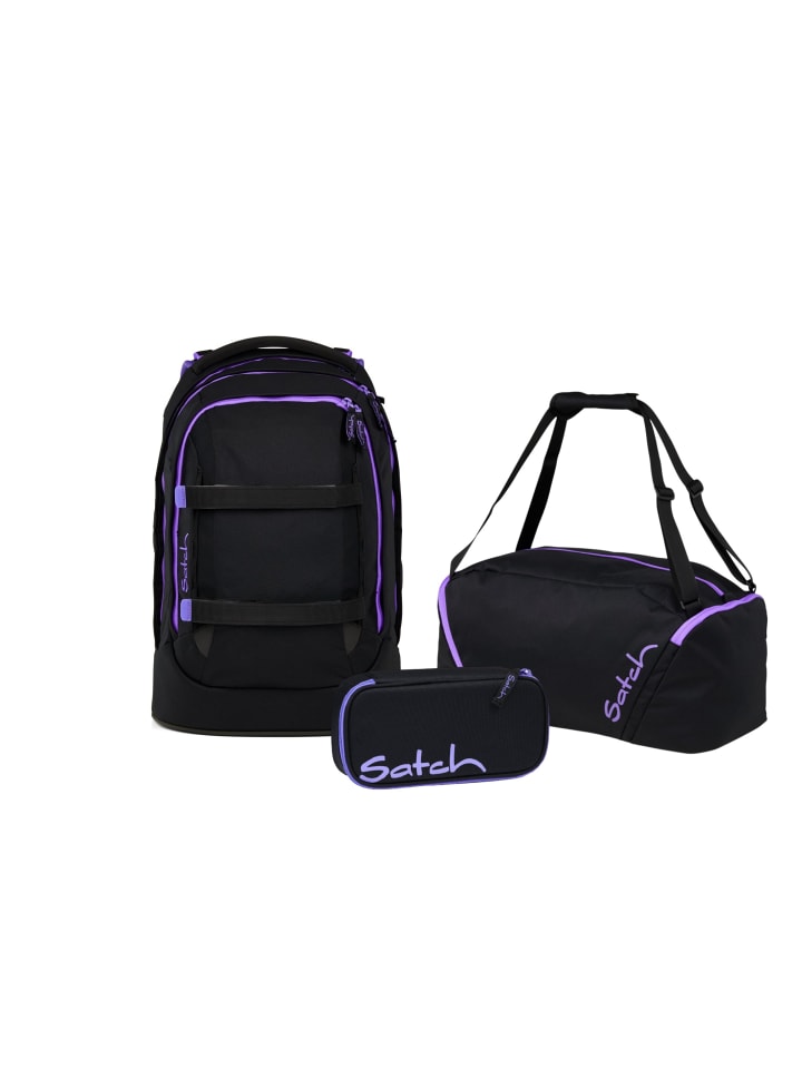 Schulrucksack-Set PACK Purple Phantom 3-teilig in Schwarz