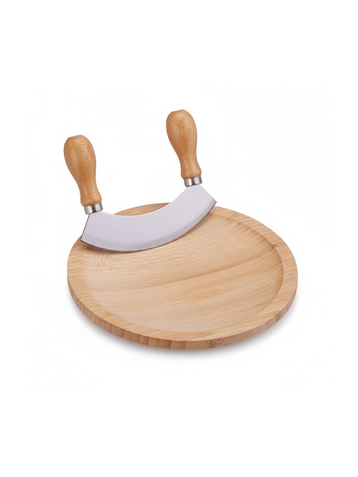Wiegemesser mit Brett in Natur - Ø 20 cm