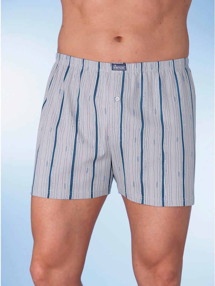 Boxershorts in hellgrau-bedruckt