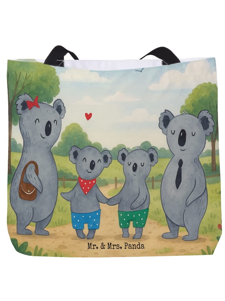 Tasche Koala Familie zwei Design ohne Spruch in Weiß