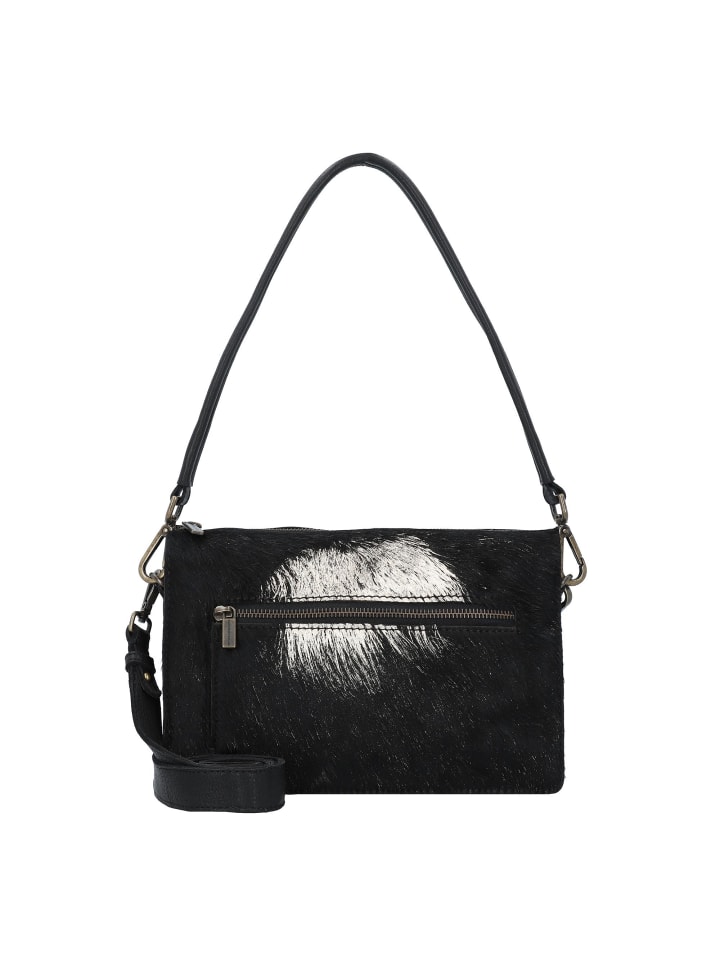 Bloomfield Umhängetasche Leder 27 cm black-gold hair on