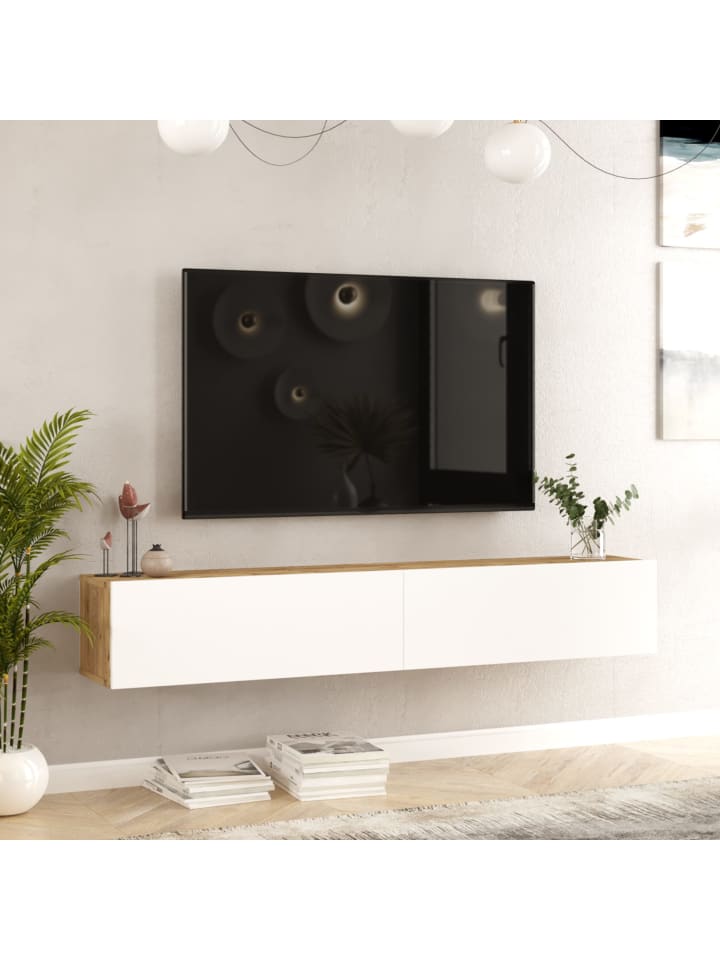Fernsehtisch Lapinlahti in Beige Weiß (B)180cm