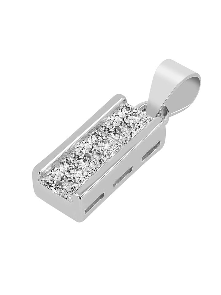 Damen Anhänger aus 925 Silber mit Zirkonia in silber
