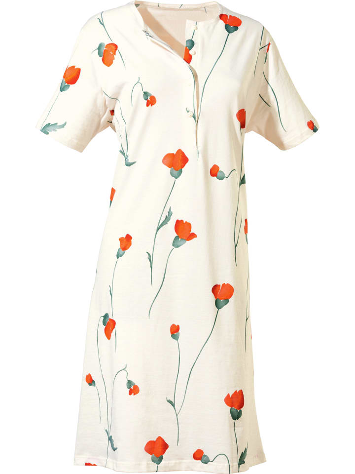 Single-Jersey Nachthemd in creme