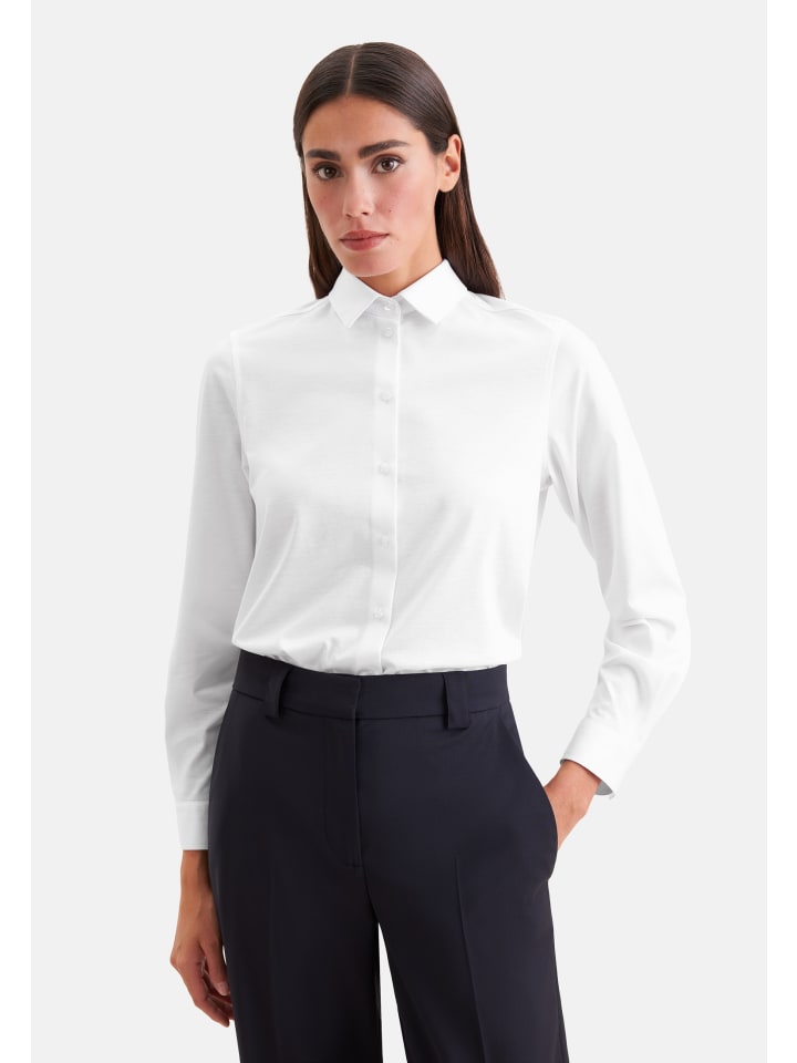 Hemdbluse Regular in Weiß