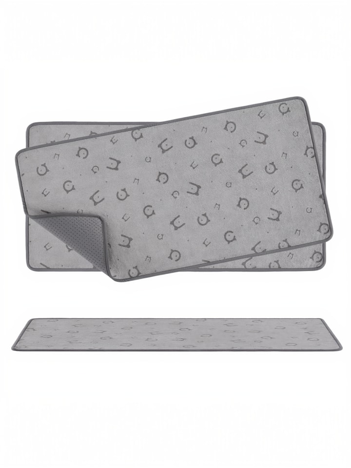 2er-Set: Tierdecke Basco in Grau - (B)122 x (H)1 x (T)61 cm
